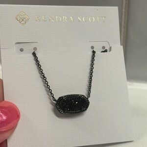 Kendra Scott black drusy necklace